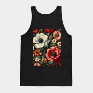 anemone and poppy flower pattern 1 Tank Top